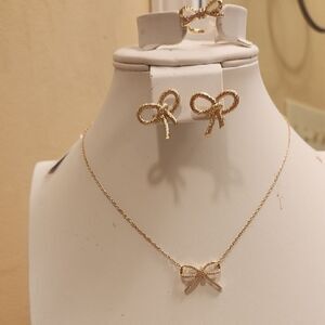 Park Lane Gold Bow Necklace Set